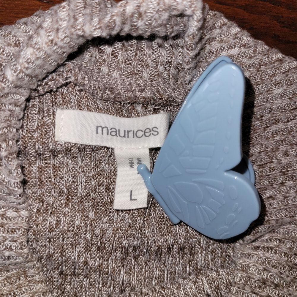 Maurices Textured Peplum Sweater - Size Large - Picture 3 of 6